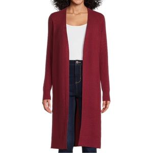 Eileen fisher merlot red cardigan duster cotton new with tags